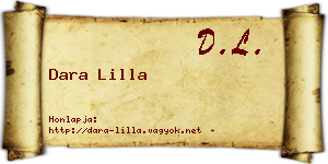Dara Lilla névjegykártya